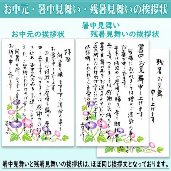 お中元 暑中見舞い 残暑見舞い 挨拶状